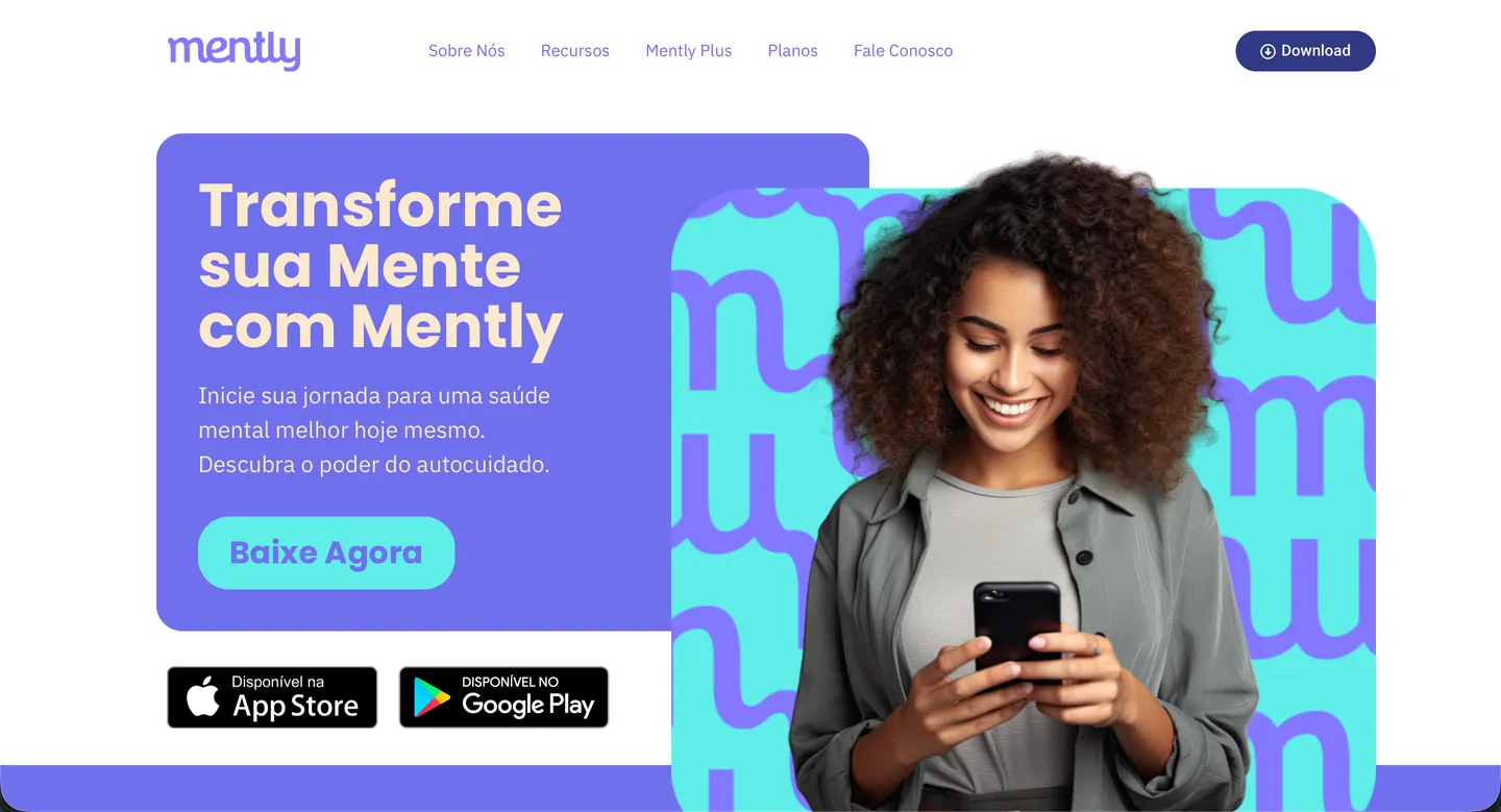 App Mently de saúde mental desenvolvido pela SmartFlow